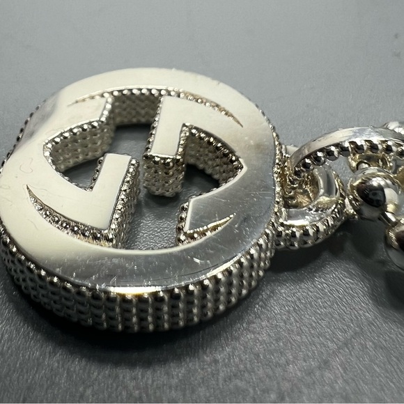 Authentic GUCCI Sterling Silver Double G Pendant Necklace - Picture 14 of 16